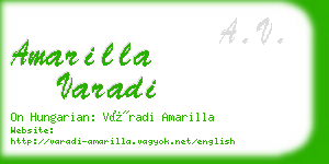 amarilla varadi business card